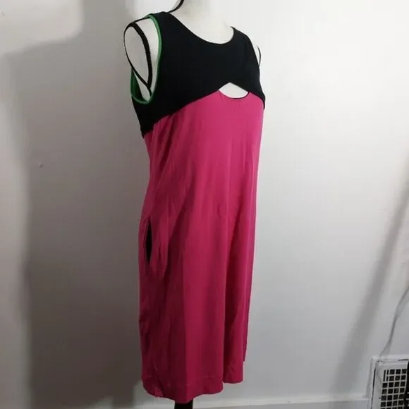 Cynthia Cynthia Steffe Black Pink Green Color Block Knit Sheath Dress  Size S - Picture 3 of 9